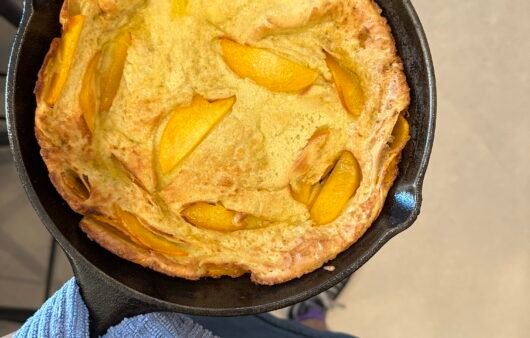 Gluten-Free Peach Skillet Pancake