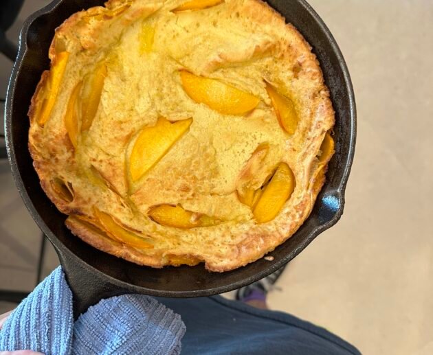 Gluten-Free Peach Skillet Pancake