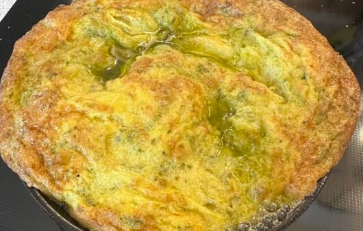 Fluffy Herb and Pesto Frittata