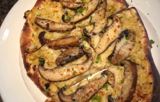 Gluten-Free Mushroom and Garlic Flatbread