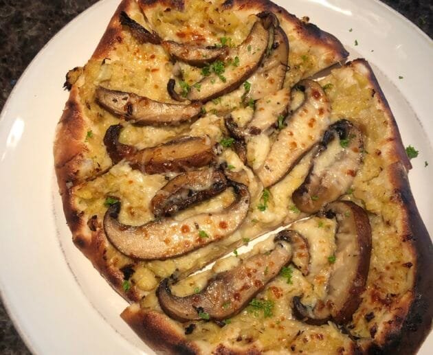 Gluten-Free Mushroom and Garlic Flatbread