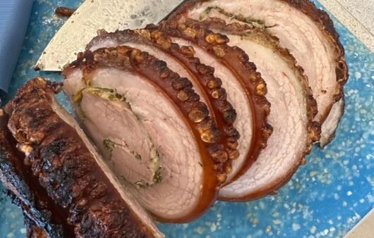 Crispy Rolled Pork Belly Roast