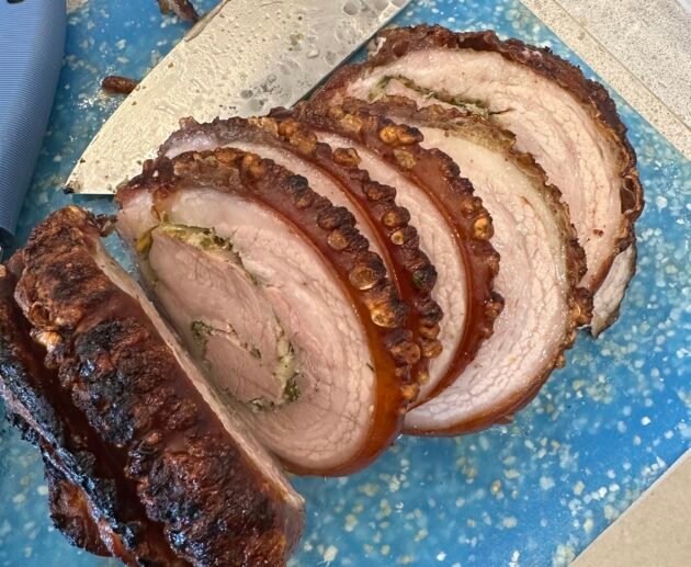 Crispy Rolled Pork Belly Roast