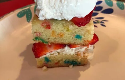 Gluten-Free Strawberry Shortcake Confetti Stack