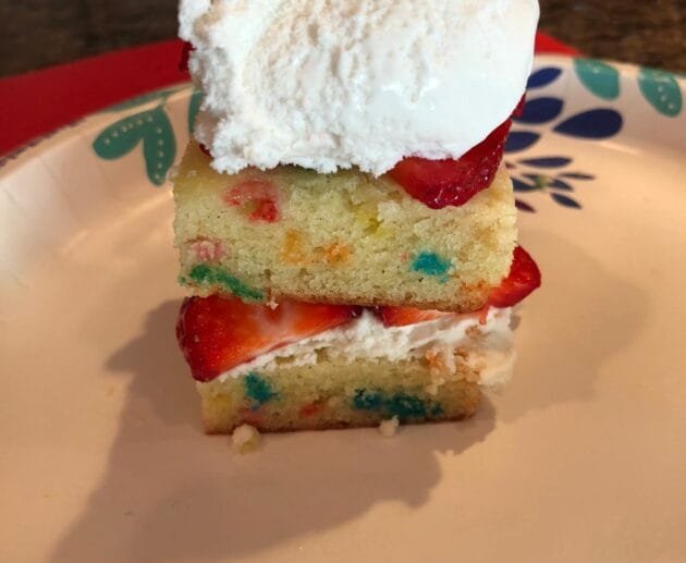 Gluten-Free Strawberry Shortcake Confetti Stack