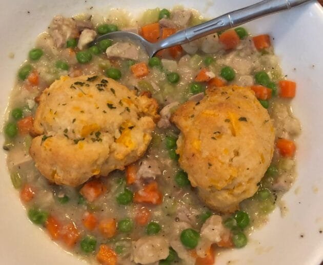 Savory Chicken & Vegetable Stew with Gluten-Free Drop Biscuits