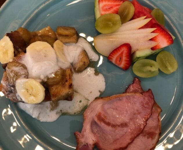 Banana Coconut Bread Pudding Breakfast Plate (Gluten-Free, Soy-Free, Dairy-Free)
