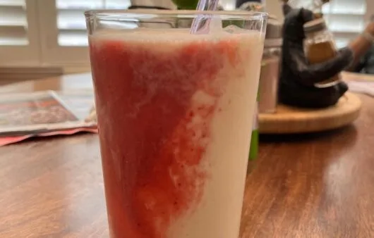 Strawberry Swirl Vanilla Smoothie (Gluten-Free, Soy-Free, Dairy-Free)