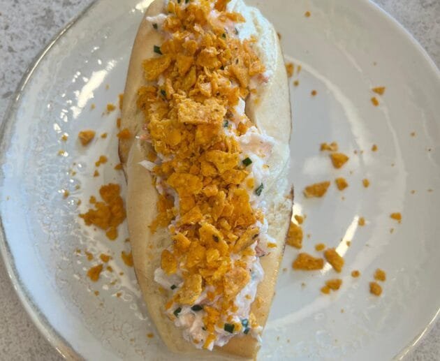 Crunchy Gluten-Free Lobster Roll with Dairy-Free Cream & Crushed Chips