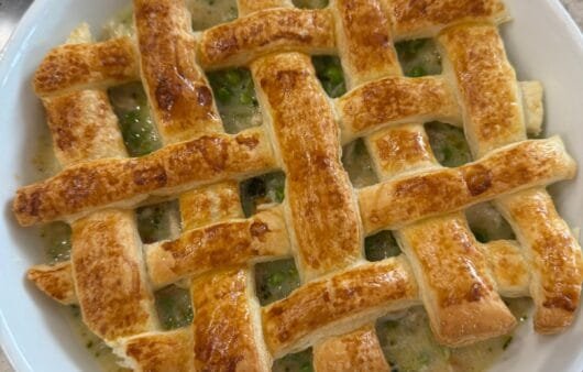 Golden Lattice Veggie Pot Pie