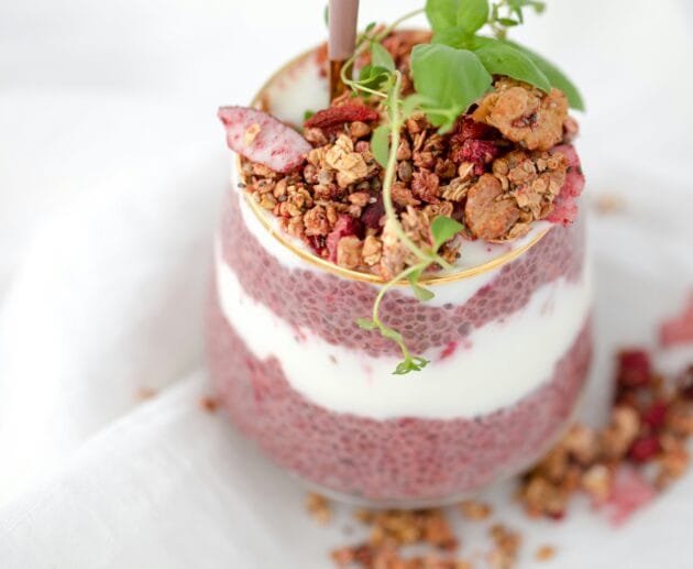 Chia, Hemp Heart & Oatmeal Pudding Cups  (Gluten-Free, Dairy-Free, Soy-Free)