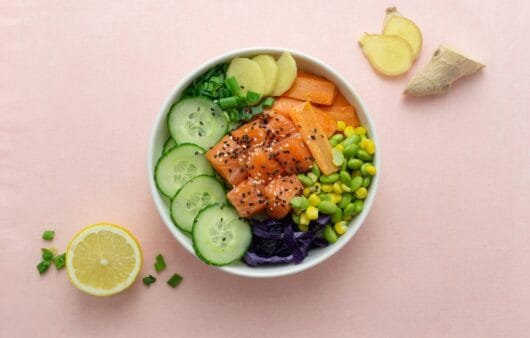 Tuna Poké Bowls with a Citrus Hemp Heart Vinaigrette Recipe (Gluten-Free, Dairy-Free, Soy-Free)