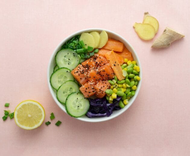 Tuna Poké Bowls with a Citrus Hemp Heart Vinaigrette Recipe (Gluten-Free, Dairy-Free, Soy-Free)