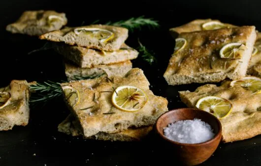 Garlicky Half Buckwheat Focaccia with Hemp Oil (Gluten-Free, Dairy-Free, Soy-Free)