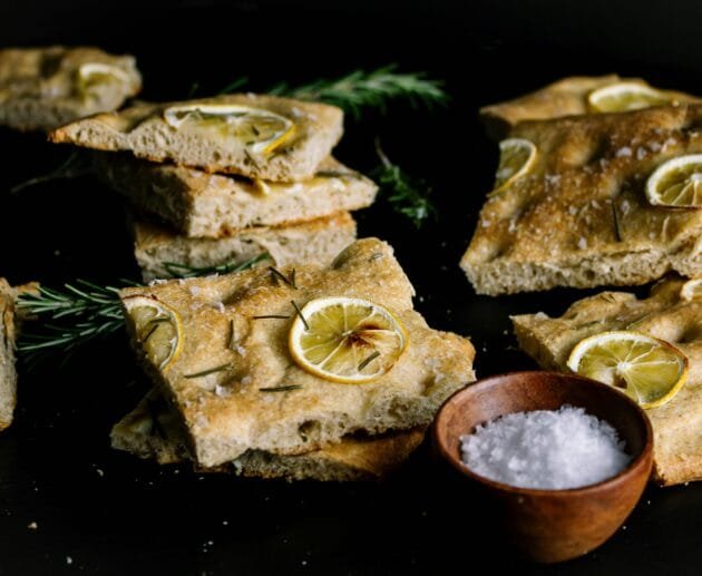 Garlicky Half Buckwheat Focaccia with Hemp Oil (Gluten-Free, Dairy-Free, Soy-Free)