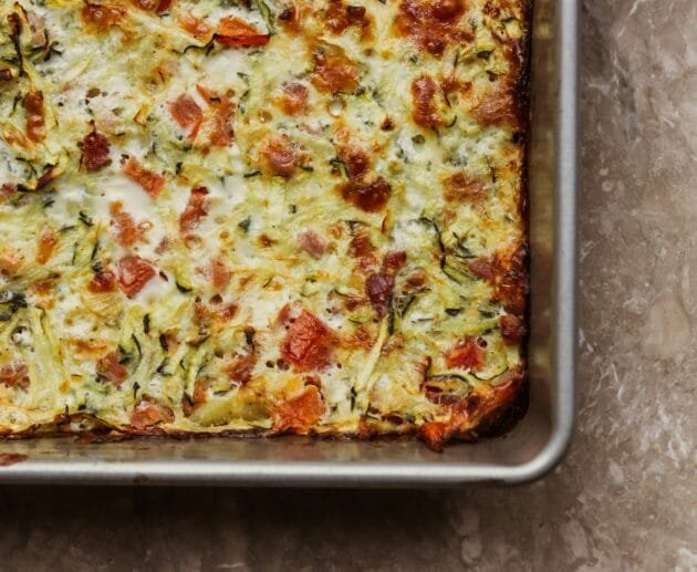 Sausage & Truffle Mushroom Frittata topped with Hemp Hearts