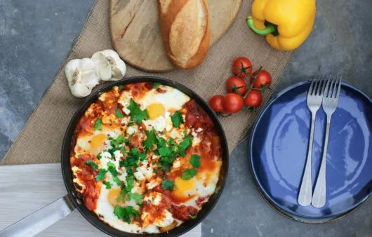 Spicy Chickpea & Hemp Heart Shakshuka (Gluten-Free, Dairy-Free, Soy-Free)