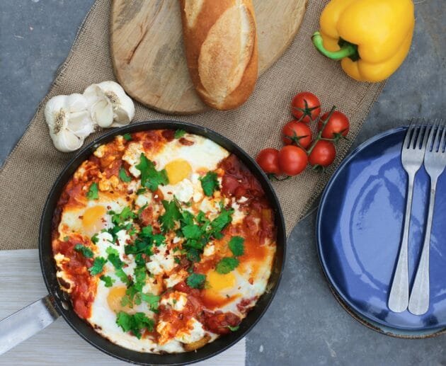 Spicy Chickpea & Hemp Heart Shakshuka (Gluten-Free, Dairy-Free, Soy-Free)