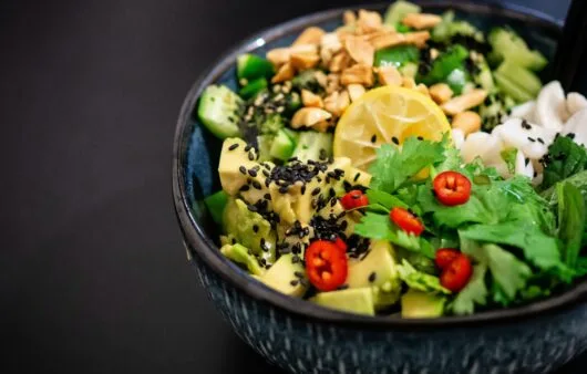 Superfood Salad Tossed in Turmeric Green Goddess Dressing (Gluten-Free, Dairy-Free, Soy-Free)